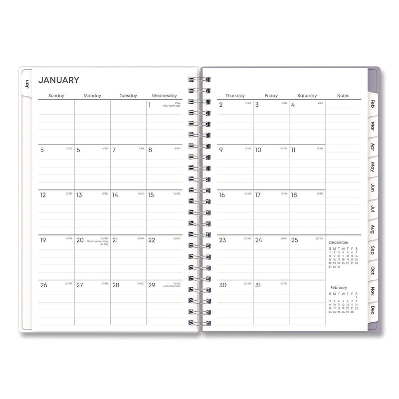 Blue Sky® Rue Du Flore Weekly/Monthly Planner, Floral Artwork, 8 x 5, Jade/Lavender Cover, 12-Month (Jan to Dec): 2025 (BLS10160325)