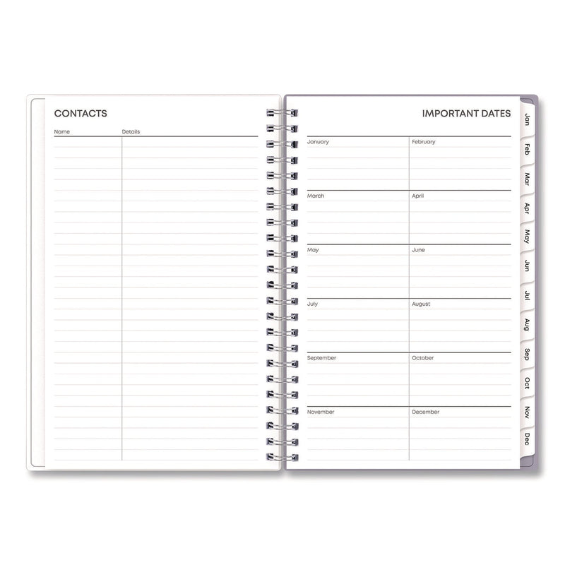 Blue Sky® Rue Du Flore Weekly/Monthly Planner, Floral Artwork, 8 x 5, Jade/Lavender Cover, 12-Month (Jan to Dec): 2025 (BLS10160325)