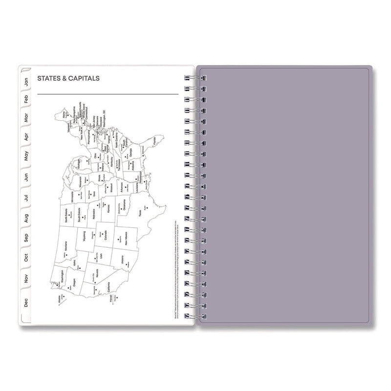 Blue Sky® Rue Du Flore Weekly/Monthly Planner, Floral Artwork, 8 x 5, Jade/Lavender Cover, 12-Month (Jan to Dec): 2025 (BLS10160325)