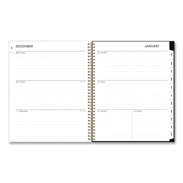 Blue Sky® Baccara Dark Create-Your-Own Cover Weekly/Monthly Planner, Floral, 11 x 8.5, Gray/White/Gold Cover, 12-Month (Jan-Dec): 2025 (BLS11021125)