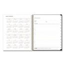 Blue Sky® Baccara Dark Create-Your-Own Cover Weekly/Monthly Planner, Floral, 11 x 8.5, Gray/White/Gold Cover, 12-Month (Jan-Dec): 2025 (BLS11021125)