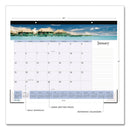 Blue Sky® Islands Desk Pad Calendar, Tropical Island Photography, 22 x 17, Blue/White Sheets, Black Headband, 12-Month (Jan-Dec): 2025 (BLS11789125)