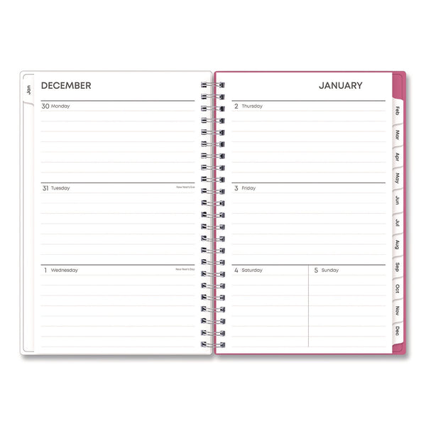 Blue Sky® BCA Orchid Weekly/Monthly Planner, Orchids Artwork, 8 x 5, White/Pink Cover, 12-Month (Jan to Dec): 2025 (BLS14208425)