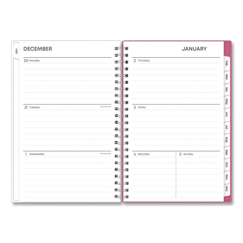 Blue Sky® BCA Orchid Weekly/Monthly Planner, Orchids Artwork, 8 x 5, White/Pink Cover, 12-Month (Jan to Dec): 2025 (BLS14208425)