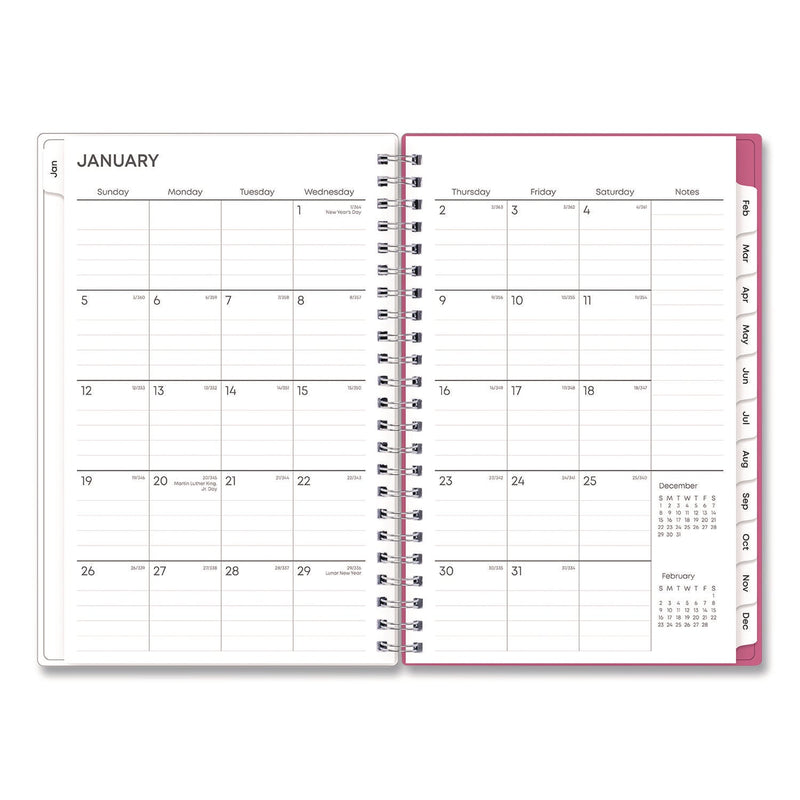 Blue Sky® BCA Orchid Weekly/Monthly Planner, Orchids Artwork, 8 x 5, White/Pink Cover, 12-Month (Jan to Dec): 2025 (BLS14208425)