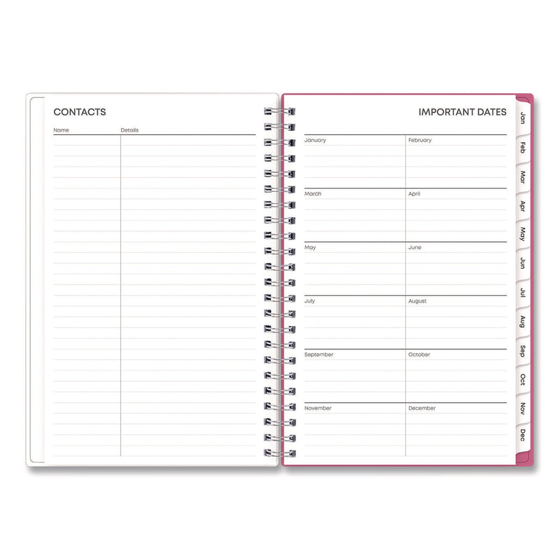 Blue Sky® BCA Orchid Weekly/Monthly Planner, Orchids Artwork, 8 x 5, White/Pink Cover, 12-Month (Jan to Dec): 2025 (BLS14208425)