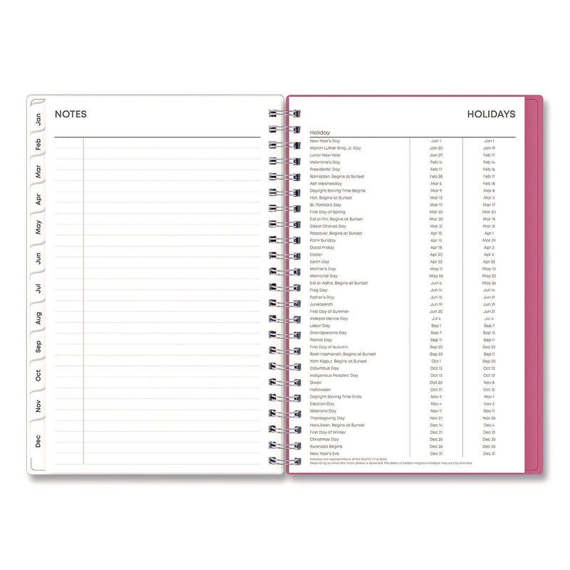 Blue Sky® BCA Orchid Weekly/Monthly Planner, Orchids Artwork, 8 x 5, White/Pink Cover, 12-Month (Jan to Dec): 2025 (BLS14208425)