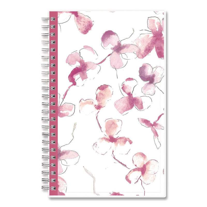 Blue Sky® BCA Orchid Weekly/Monthly Planner, Orchids Artwork, 8 x 5, White/Pink Cover, 12-Month (Jan to Dec): 2025 (BLS14208425)