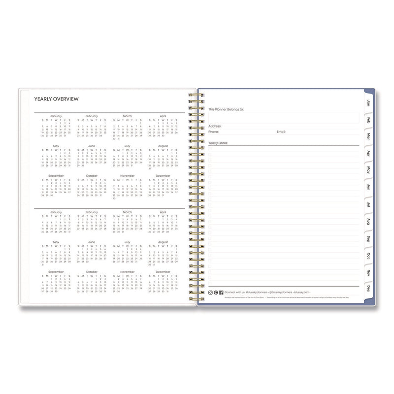 Blue Sky® Cocorrina Weekly/Monthly Planner, Pastel Paisley Artwork, 11 x 8.5, Blue/Pink/White Cover, 12-Month (Jan to Dec): 2025 (BLS14369625)