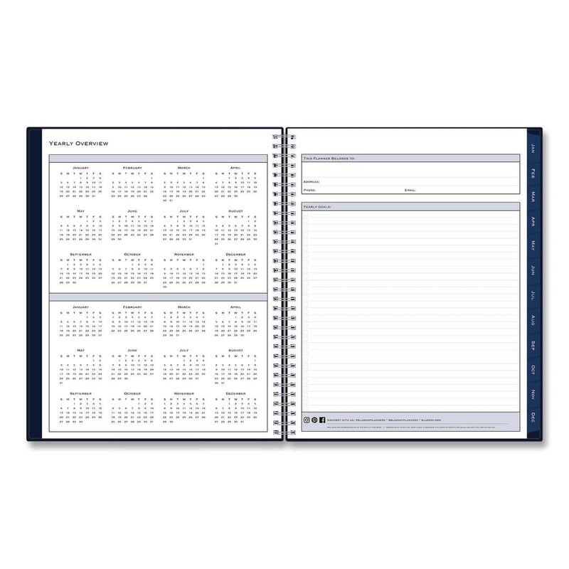 Blue Sky® Passages Weekly Appointment Book and Monthly Planner, 11 x 8.5, Navy Blue Cover, 12-Month (Jan to Dec): 2025 (BLS14865825)