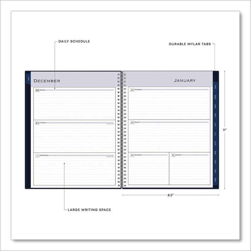 Blue Sky® Passages Weekly/Monthly Planner, 11 x 8.5, Navy Blue Cover, 12-Month (Jan to Dec): 2025 (BLS14865925)