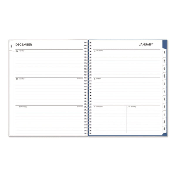 Blue Sky® Savoy Cool Weekly/Monthly Planner, Abstract Artwork, 11 x 8.5, Blue/Silver Cover, 12-Month (Jan to Dec): 2025 (BLS14876225)