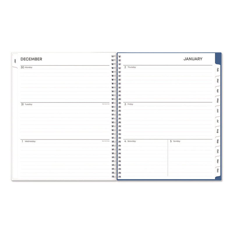 Blue Sky® Savoy Cool Weekly/Monthly Planner, Abstract Artwork, 11 x 8.5, Blue/Silver Cover, 12-Month (Jan to Dec): 2025 (BLS14876225)