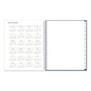 Blue Sky® Savoy Cool Weekly/Monthly Planner, Abstract Artwork, 11 x 8.5, Blue/Silver Cover, 12-Month (Jan to Dec): 2025 (BLS14876225)