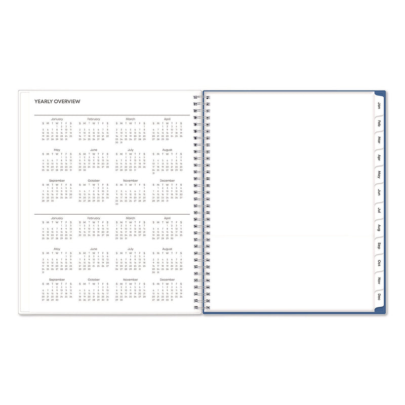 Blue Sky® Savoy Cool Weekly/Monthly Planner, Abstract Artwork, 11 x 8.5, Blue/Silver Cover, 12-Month (Jan to Dec): 2025 (BLS14876225)