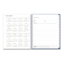 Blue Sky® Savoy Cool Weekly/Monthly Planner, Abstract Artwork, 11 x 8.5, Blue/Silver Cover, 12-Month (Jan to Dec): 2025 (BLS14876225)