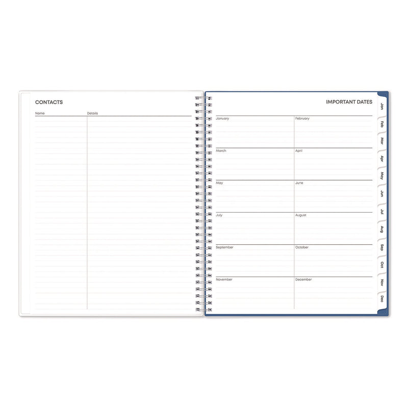 Blue Sky® Savoy Cool Weekly/Monthly Planner, Abstract Artwork, 11 x 8.5, Blue/Silver Cover, 12-Month (Jan to Dec): 2025 (BLS14876225)