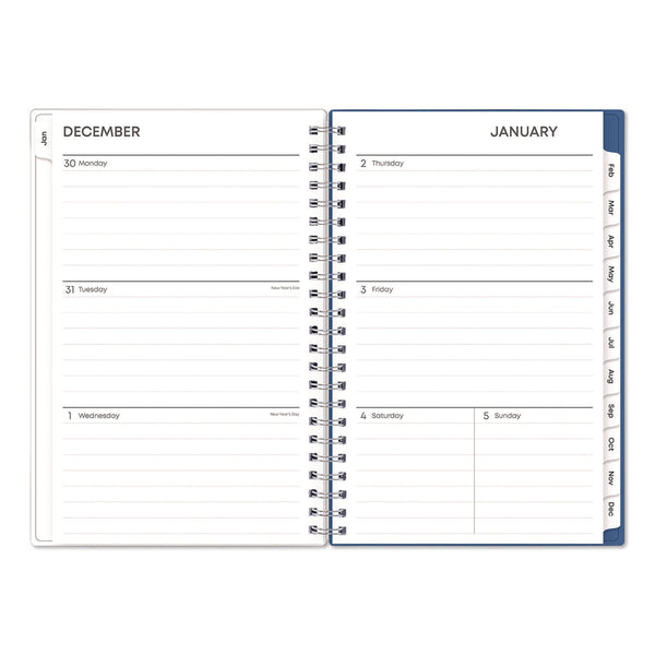 Blue Sky® Savoy Cool Weekly/Monthly Planner, Abstract Artwork, 8 x 5, Blue/Silver Cover, 12-Month (Jan to Dec): 2025 (BLS14876325)