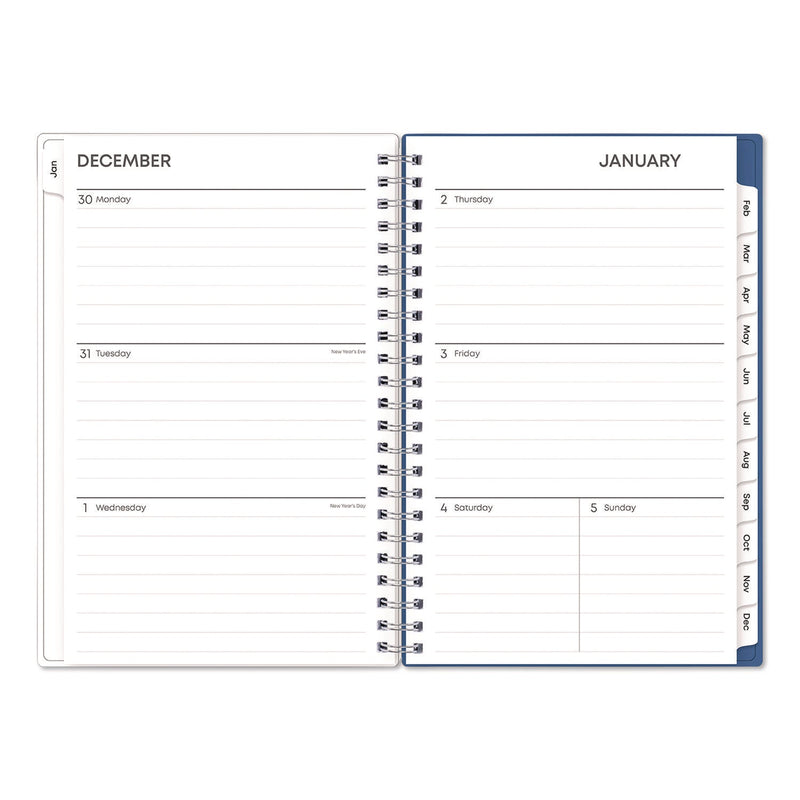 Blue Sky® Savoy Cool Weekly/Monthly Planner, Abstract Artwork, 8 x 5, Blue/Silver Cover, 12-Month (Jan to Dec): 2025 (BLS14876325)