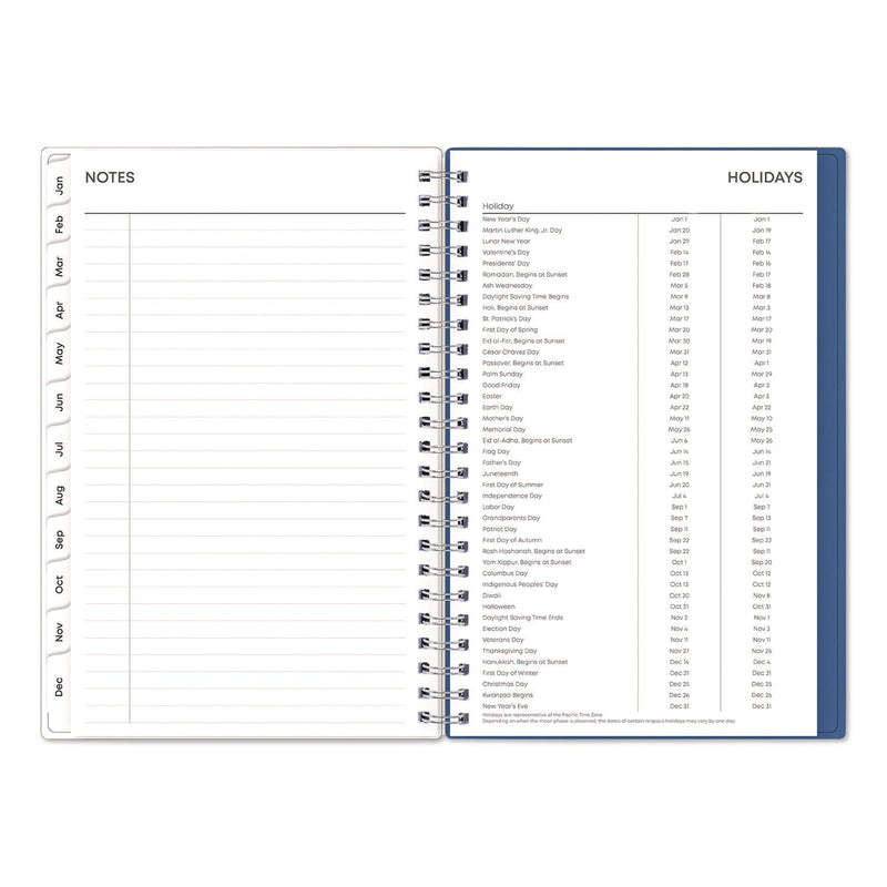 Blue Sky® Savoy Cool Weekly/Monthly Planner, Abstract Artwork, 8 x 5, Blue/Silver Cover, 12-Month (Jan to Dec): 2025 (BLS14876325)