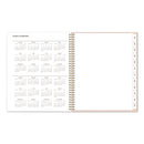 Blue Sky® Natalya Weekly/Monthly Planner, Abstract Artwork, 11 x 8.5, Peach-Pink/White Cover, 12-Month (Jan to Dec): 2025 (BLS14876425)