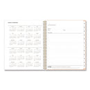 Blue Sky® Natalya Weekly/Monthly Planner, Abstract Artwork, 11 x 8.5, Peach-Pink/White Cover, 12-Month (Jan to Dec): 2025 (BLS14876425)