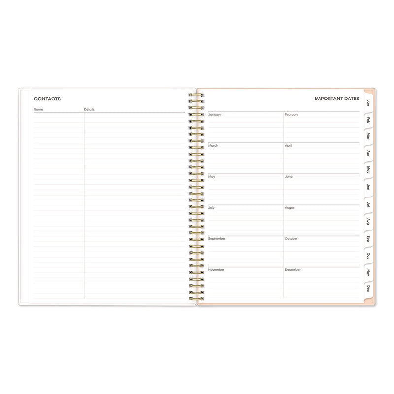 Blue Sky® Natalya Weekly/Monthly Planner, Abstract Artwork, 11 x 8.5, Peach-Pink/White Cover, 12-Month (Jan to Dec): 2025 (BLS14876425)