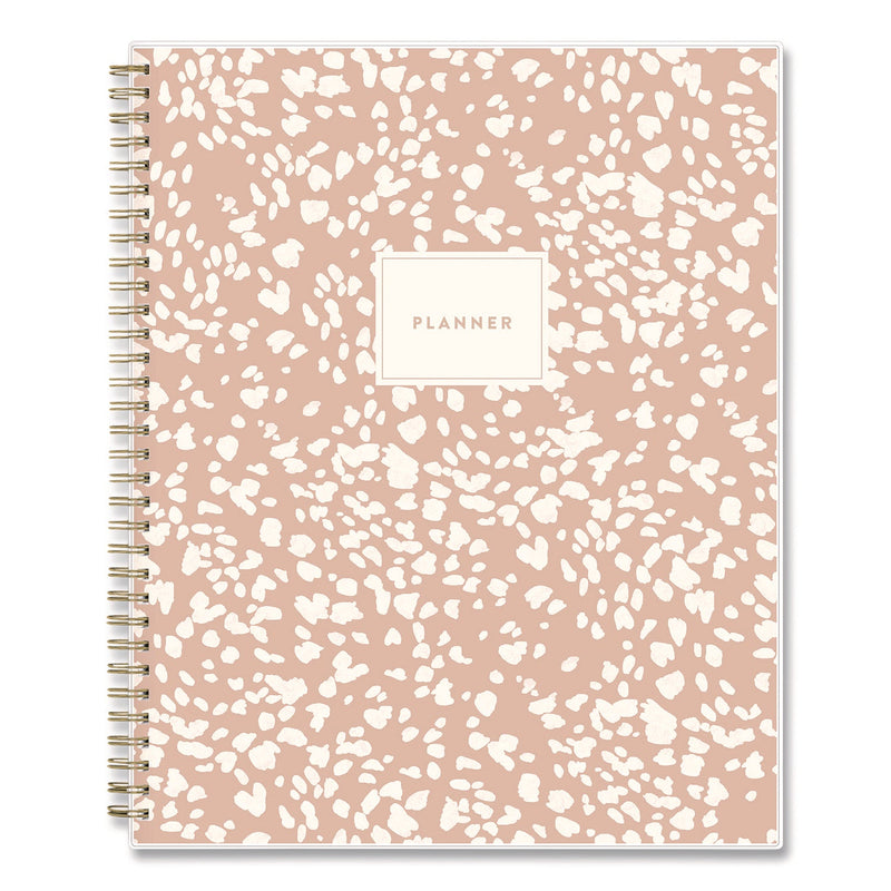 Blue Sky® Natalya Weekly/Monthly Planner, Abstract Artwork, 11 x 8.5, Peach-Pink/White Cover, 12-Month (Jan to Dec): 2025 (BLS14876425)