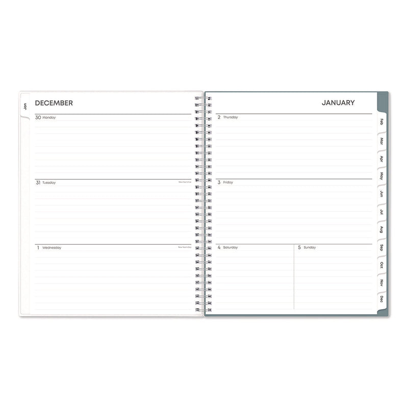 Blue Sky® Amitza Weekly/Monthly Planner, Abstract Artwork, 11 x 8.5, Blue/Gray/White Cover, 12-Month (Jan to Dec): 2025 (BLS14876525)
