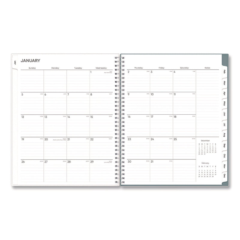 Blue Sky® Amitza Weekly/Monthly Planner, Abstract Artwork, 11 x 8.5, Blue/Gray/White Cover, 12-Month (Jan to Dec): 2025 (BLS14876525)