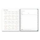 Blue Sky® Amitza Weekly/Monthly Planner, Abstract Artwork, 11 x 8.5, Blue/Gray/White Cover, 12-Month (Jan to Dec): 2025 (BLS14876525)