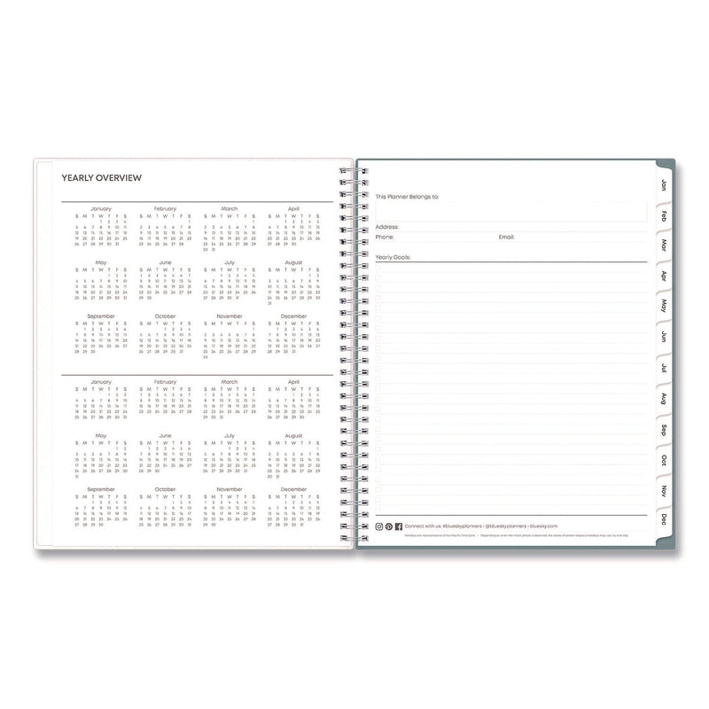 Blue Sky® Amitza Weekly/Monthly Planner, Abstract Artwork, 11 x 8.5, Blue/Gray/White Cover, 12-Month (Jan to Dec): 2025 (BLS14876525)