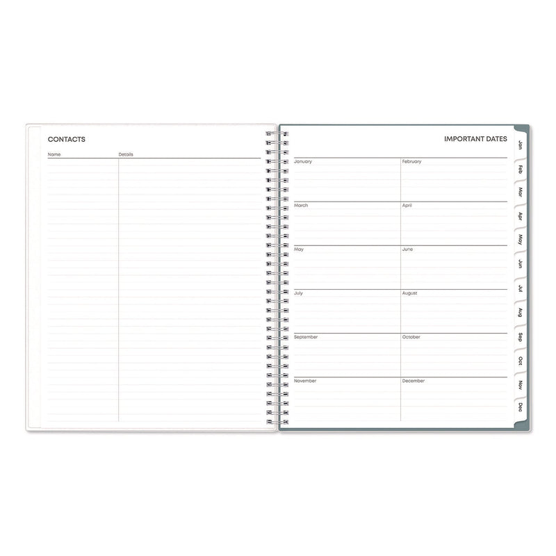 Blue Sky® Amitza Weekly/Monthly Planner, Abstract Artwork, 11 x 8.5, Blue/Gray/White Cover, 12-Month (Jan to Dec): 2025 (BLS14876525)