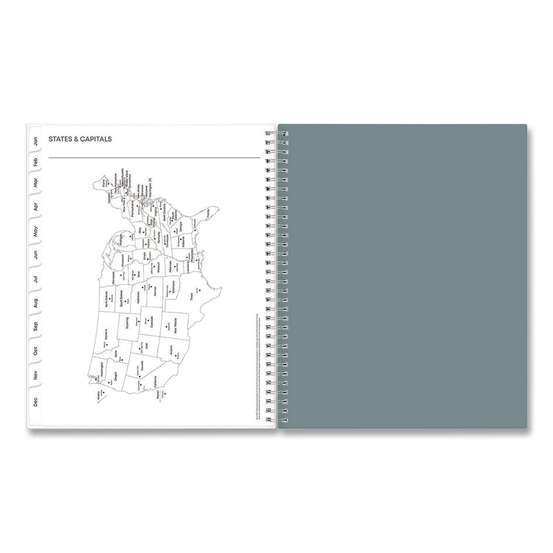 Blue Sky® Amitza Weekly/Monthly Planner, Abstract Artwork, 11 x 8.5, Blue/Gray/White Cover, 12-Month (Jan to Dec): 2025 (BLS14876525)
