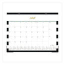 Blue Sky® Day Designer Rugby Stripe Academic Year Desk Pad Calendar, 22 x 17, White/Black Sheets, 12-Month (July to June): 2024 to 2025 (BLS138443A25)
