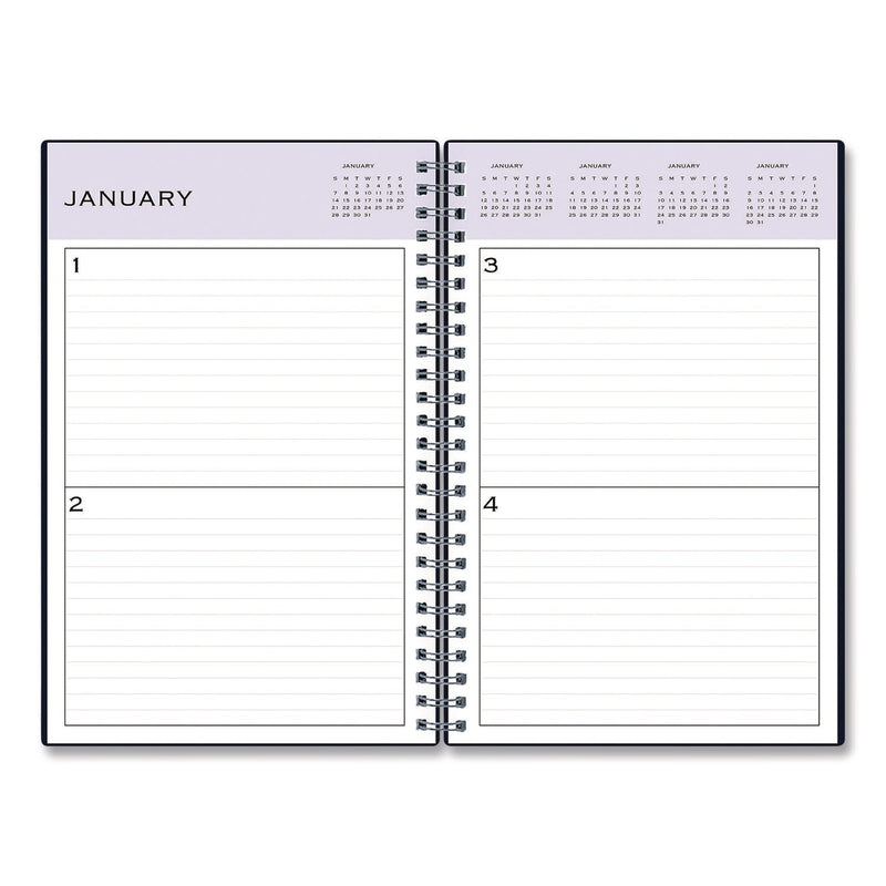 Blue Sky® Perpetual Daily Planner, 8.5 x 5.5, Blue Cover, 52 Weeks: Undated (BLS141138)