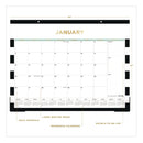Blue Sky® Day Designer Rugby Stripe Desk Pad Calendar, 22 x 17, White/Black Sheets, 12-Month (Jan to Dec): 2025 (BLS14389525)