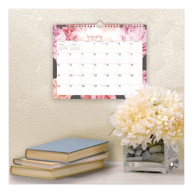 Blue Sky® Joselyn Monthly Wall Calendar, Floral Artwork, 11 x 8.75, White/Pink/Peach Sheets, 12-Month (Jan to Dec): 2025 (BLS14748025)