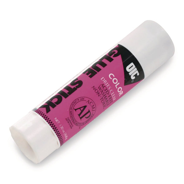 Officemate Glue Stick,1.3 oz, Applies Purple, Dries Clear (OIC385417)