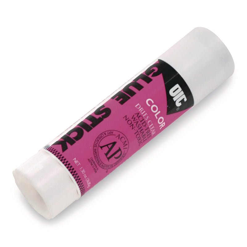 Officemate Glue Stick,1.3 oz, Applies Purple, Dries Clear (OIC385417)