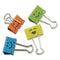 Officemate Smiling Face Binder Clips, Medium, Assorted Colors, 36/Pack (OIC31095)