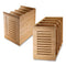 Officemate Bamboo Magazine File, 14.09 x 14.41 x 14.41, Brown (OIC71006)