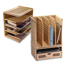 Officemate Bamboo Magazine File, 14.09 x 14.41 x 14.41, Brown (OIC71006)