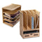 Officemate Bamboo Magazine File, 14.09 x 14.41 x 14.41, Brown (OIC71006)