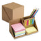 Officemate Desk Supply Organizer, 3 Compartments, 3.5 x 3.5 x 3.5, Brown, Paper (OIC21559)