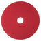 3M™ Low-Speed Buffer Floor Pads 5100, 14" Diameter, Red, 5/Carton (MMM08389)