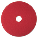 3M™ Low-Speed Buffer Floor Pads 5100, 19" Diameter, Red, 5/Carton (MMM08394)