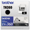 Brother TN360 High-Yield Toner, 2600 Page-Yield, Black (BRTTN360)