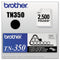 Brother TN350 Toner, 2500 Page-Yield, Black (441335)