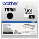 Brother TN750 High-Yield Toner, 8000 Page-Yield, Black (BRTTN750)